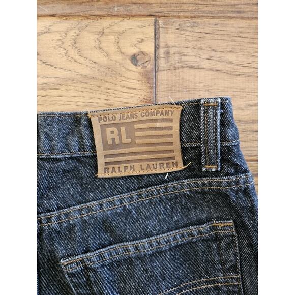 Polo Jeans Co RL Vintage Buttonfly Jeans Black Women's Size 6 Mid Rise Boot Cut - Picture 3 of 9